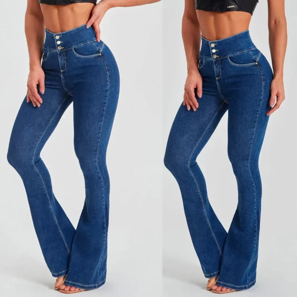 Women Butt Lift Push Up Shaping Jeans Ladies High Waist Skinny Leggings Gym Tights For Female Clothing Fitness Denim Trousers - Image 2