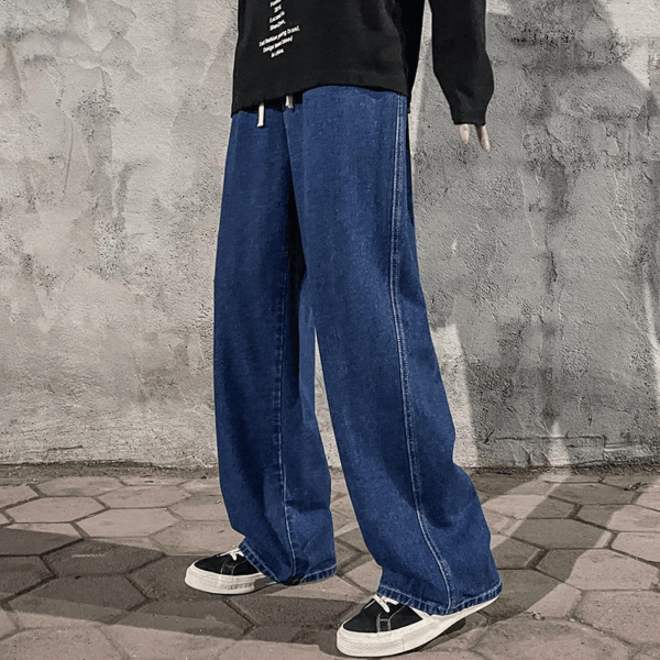 Streetwear Loose Jeans Men Loose Straight Wide Leg Pants Men's - Image 9