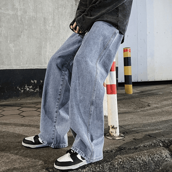 Streetwear Loose Jeans Men Loose Straight Wide Leg Pants Men's - Image 7