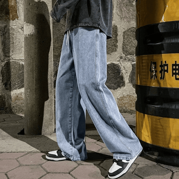 Streetwear Loose Jeans Men Loose Straight Wide Leg Pants Men's - Image 4