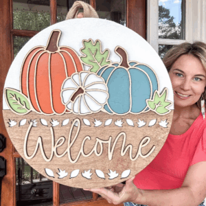 Fall Welcome Door Hanger Fall Wooden Door Hanger