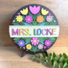 Custom Teacher 3D Flower Door Sign, Classroom Welcome Sign, Back to School, Teacher Floral Door Hanger