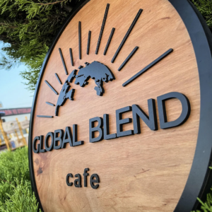 Custom 3D Wood Business Logo Sign