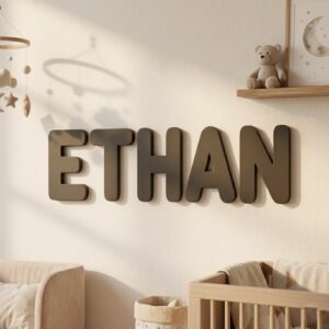 Custom Wood Name Sign For Kids Room And Nursery Wall Decor Personalized 3D Wooden Letters For Boys Or Girls Bedroom Unique Birthday And Baby Shower Gift
