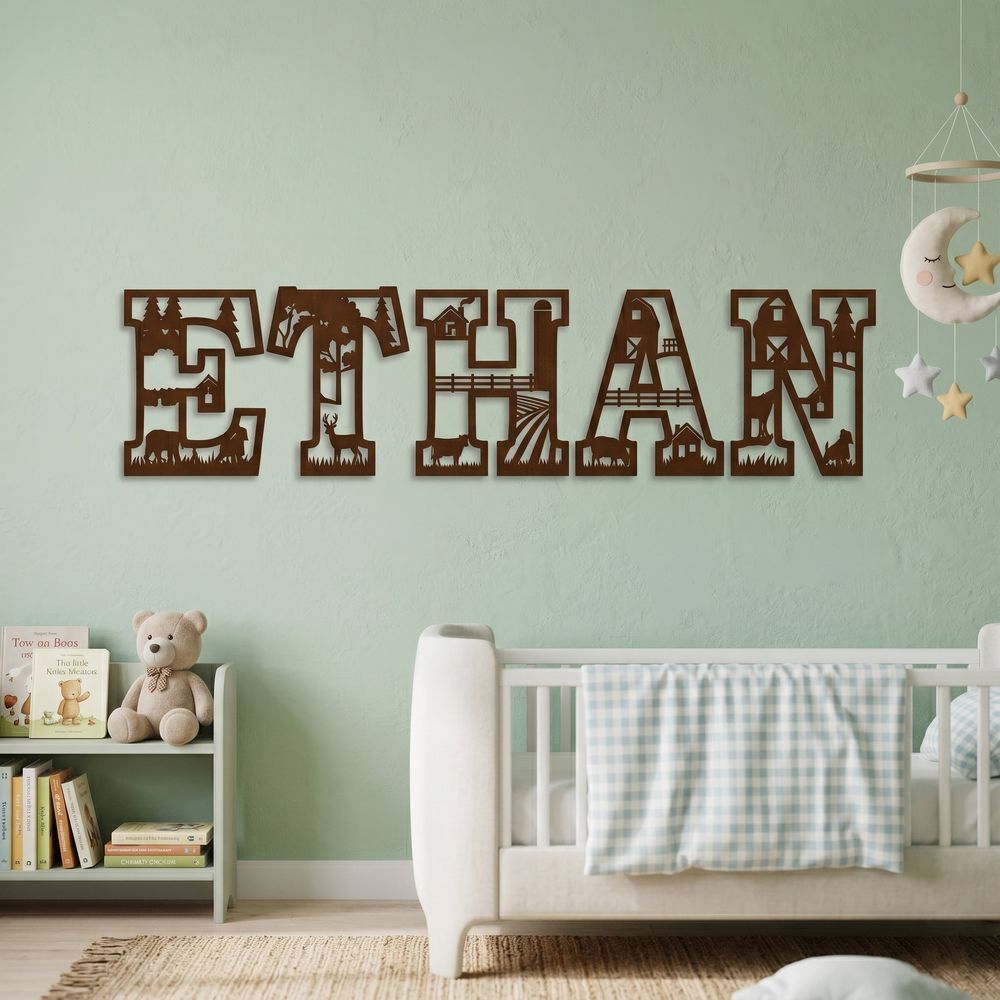 Custom Wood Name Sign For Kids Room And Nursery Wall Decor Personalized 3D Wooden Letters For Boys Or Girls Bedroom Unique Birthday And Baby Shower Gift - Image 4