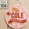 Custom Classroom Teacher Name Sign, Personalized Wooden Door Plaque, Cute School Wall Decor, Teacher Appreciation Gift For Back To School - Style 1