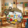 Custom Classroom Teacher Name Sign, Personalized Wooden Door Plaque, Cute School Wall Decor, Teacher Appreciation Gift For Back To School - Style 13