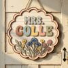 Custom Classroom Teacher Name Sign, Personalized Wooden Door Plaque, Cute School Wall Decor, Teacher Appreciation Gift For Back To School - Style 16