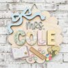 Custom Classroom Teacher Name Sign, Personalized Wooden Door Plaque, Cute School Wall Decor, Teacher Appreciation Gift For Back To School - Style 3