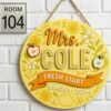 Custom Classroom Teacher Name Sign, Personalized Wooden Door Plaque, Cute School Wall Decor, Teacher Appreciation Gift For Back To School - Style 8
