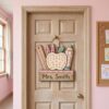 Custom Teacher Name Door Sign, Personalized Wooden Classroom Wall Plaque, Cute School Decor, Teacher Appreciation Gift For Back To School - Style 2