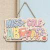 Custom Teacher Name Door Sign, Personalized Wooden Classroom Wall Plaque, Cute School Decor, Teacher Appreciation Gift For Back To School - Style 3