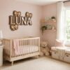 Custom Wood Name Sign For Baby Nursery Personalized 3D Wooden Letters Wall Decor For Girls With Cute Bows Baby Name Plaque Wood - View 3