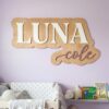 Custom Wooden Name Sign Plaque For Kids Room Wall Decor Personalized 3D Wood Letters For Nursery Childrens Bedroom Unique Birthday Gift Idea - Style 9