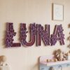 Custom Wooden Name Sign With Multiple Design Patterns For Kids Room Personalized 3D Wood Letters For Nursery And Childrens Bedroom Wall Decor Baby Gift - Style 3