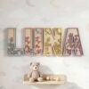 Custom Wooden Name Sign With Multiple Design Themes For Kids Room Personalized 3D Wood Letters For Nursery And Childrens Bedroom Wall Decor Baby Gift - Style 11