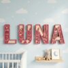 Custom Wooden Name Sign With Multiple Design Themes For Kids Room Personalized 3D Wood Letters For Nursery And Childrens Bedroom Wall Decor Baby Gift - Style 13