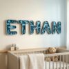 Custom Wooden Name Sign With Multiple Design Themes For Kids Room Personalized 3D Wood Letters For Nursery And Childrens Bedroom Wall Decor Baby Gift - Style 15