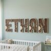 Custom Wooden Name Sign With Multiple Design Themes For Kids Room Personalized 3D Wood Letters For Nursery And Childrens Bedroom Wall Decor Baby Gift - Style 16