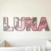Custom Wooden Name Sign With Multiple Design Themes For Kids Room Personalized 3D Wood Letters For Nursery And Childrens Bedroom Wall Decor Baby Gift - Style 20