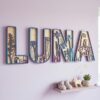 Custom Wooden Name Sign With Multiple Design Themes For Kids Room Personalized 3D Wood Letters For Nursery And Childrens Bedroom Wall Decor Baby Gift - Style 4