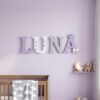 Custom Wooden Name Sign With Multiple Design Themes For Kids Room Personalized 3D Wood Letters For Nursery And Childrens Bedroom Wall Decor Baby Gift - Style 7