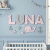 Custom Wooden Name Sign With Patterned Letters For Kids Room Wall Decor Personalized 3D Wood Nameplate For Nursery And Childrens Bedroom Unique Gift - Style 4