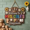 Personalized Art Teacher Door Sign, Custom Wooden Classroom Name Plaque, Creative School Wall Hanging, Teacher Appreciation Back To School Gift - Style 3