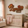 Personalized Autumn Floral Wood Name Sign For Nursery Custom Maple Leaf And Sunflower Wooden Wall Art Fall Theme Baby Girl Room Decor New Baby Gift - View 4