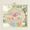 Personalized Classroom Welcome Wood Sign, Custom Teacher Door Hanger, Cute School Wall Decor, Back To School Appreciation Gift For Teachers - Style 1