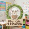 Personalized Classroom Welcome Wood Sign, Custom Teacher Door Hanger, Cute School Wall Decor, Back To School Appreciation Gift For Teachers - Style 12