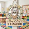 Personalized Classroom Welcome Wood Sign, Custom Teacher Door Hanger, Cute School Wall Decor, Back To School Appreciation Gift For Teachers - Style 21