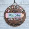 Personalized Classroom Welcome Wood Sign, Custom Teacher Door Hanger, Cute School Wall Decor, Back To School Appreciation Gift For Teachers - Style 6