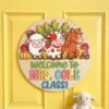 Personalized Classroom Welcome Wood Sign, Custom Teacher Door Hanger, Cute School Wall Decor, Back To School Appreciation Gift For Teachers - Style 7