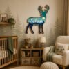 Personalized Deer Wood Name Sign For Nursery Wall Decor Custom Mountain Forest Wooden Nameplate For Baby Boy Room Woodland Animal Toddler Birthday - View 2