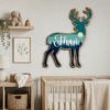 Personalized Deer Wood Name Sign For Nursery Wall Decor Custom Mountain Forest Wooden Nameplate For Baby Boy Room Woodland Animal Toddler Birthday - View 4