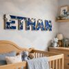Personalized Dragon Wooden Name Sign For Boys Nursery Custom 3D Mountain Wood Name Wall Decor For Kids Room Unique Baby Shower Gift - View 1