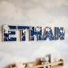 Personalized Dragon Wooden Name Sign For Boys Nursery Custom 3D Mountain Wood Name Wall Decor For Kids Room Unique Baby Shower Gift - View 4