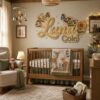 Personalized Floral Wood Name Sign For Baby Girl Nursery Custom Butterfly And Sunflower Wooden Wall Art Garden Theme Kids Room Decor New Baby Gift - View 2