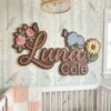 Personalized Floral Wood Name Sign For Baby Girl Nursery Custom Sunflower And Hydrangea Wooden Wall Art Butterfly Garden Kids Room Decor New Baby Gift - View 4