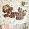 Personalized Floral Wooden Name Sign For Nursery Custom 3D Layered Flower And Butterfly Wood Name Wall Decor For Baby Girl Room Nursery - View 4
