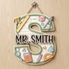 Personalized Math Teacher Classroom Sign, Custom Wooden Door Plaque With Teacher Name, School Wall Decor, Appreciation Gift For Back To School - Style 1
