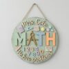 Personalized Math Teacher Classroom Sign, Custom Wooden Door Plaque With Teacher Name, School Wall Decor, Appreciation Gift For Back To School - Style 10