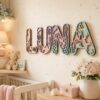 Personalized Mermaid Wooden Name Sign For Nursery Decor Custom Ocean Under The Sea Kids Room Wall Art Wooden Letters For Girls Bedroom - View 2