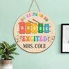Personalized Music Teacher Name Wood Sign, Custom Music Classroom Wall Decor, Wooden Door Plaque, Teacher Appreciation Back To School Gift For School - Style 8