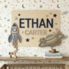 Personalized Nursery Name Wood Sign, Custom Nature Inspired Wooden Hanging Plaque For Baby Room, Kids Bedroom Wall Decor, Baby Shower Gift - Style 10