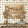 Personalized Nursery Name Wood Sign, Custom Nature Inspired Wooden Hanging Plaque For Baby Room, Kids Bedroom Wall Decor, Baby Shower Gift - Style 2