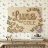 Personalized Nursery Name Wood Sign, Custom Nature Inspired Wooden Hanging Plaque For Baby Room, Kids Bedroom Wall Decor, Baby Shower Gift - Style 8