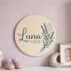 Personalized Nursery Name Wood Sign, Custom Wooden Wall Decor For Baby Room, Kids Bedroom Door Plaque, Newborn Baby Shower Gift For Boys And Girls - Style 5