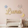 Personalized Nursery Name Wood Sign, Custom Wooden Wall Decor For Baby Room Or Kids Bedroom, Name Plaque, Baby Shower Gift For Boys Girls - Style 2